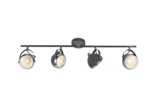 AB114932/70 stropne svietidlo, industrial design 4x33W/G9, s83cm, ocel/patina beton/cire sklo
