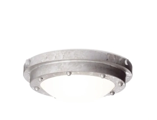 AB190287/43 stropne svietidlo, industrial design 2x25W/E27, d32cm, stary cin/matne sklo