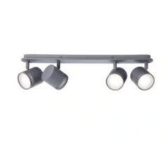 AB1G73144/22 stropne svietidlo, industrial design 4x5W/LED/3K/412lm, s75cm, sedy kov/matny plast
