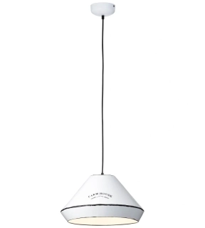 AB193787/05 zavesne svietidlo, retro design 1x40W/E27, d43cm, biely smalt