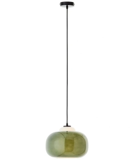 AB199860/04 zavesne svietidlo, retro design 1x60W/E27, d30cm, cierny kov/zelene sklo