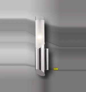 AE153698 nastenne svietidlo 1x40W/E14, IP44, v31cm, chrom/cire-matne sklo