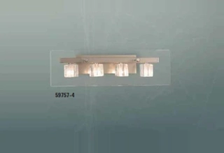 AE159757-4 nastenne svietidlo 4x20W/G4, s35cm, brusena ocel/chrom/cire sklo