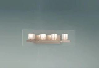 Nástenné svietidlo ESTO CUBE - 59757-4, 4×20W/G4, s 35 cm, brúsená oceľ/chróm/číre sklo