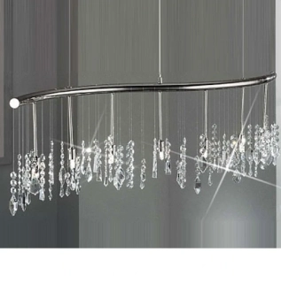 AK1027.87.5 HS zavesne svietidlo 7x25W/G9, s115cm, chrom/Optic kristal ciry