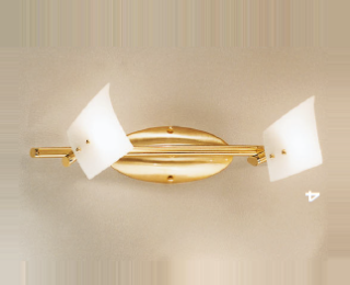 AK1040.62.7 nastenne svietidlo 2x40W/G9, s48cm, zlatene 24 karat GOLD /matne sklo