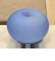 Stolné svietidlo Kolarz BLOB - 042.74.3, 3×60W/E27, d 50 cm, chróm/modré sklo