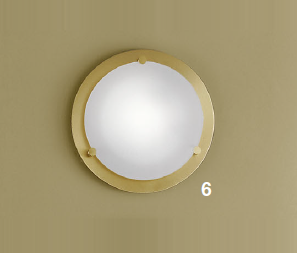 AK1138.12.7 at nastenne svietidlo 1x40W/G9, d23cm, brusena mosadz/matne sklo
