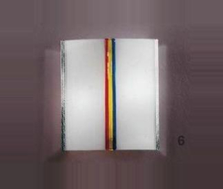 AK1160.62.9 nastenne svietidlo 2x60W/E27, v25x22cm, chrom/matne sklo/Murano fareb.