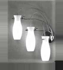 AK1178.63.6 nastenne svietidlo 3x40W/G9, v32cm, matny nikel/opal.sklo, Made in Italy