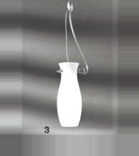AK1178.81.6 zavesne svietidlo 1x40W/G9, d12cm, matny nikel/opal.sklo, Made in Italy