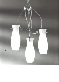 AK1178.83.6 zavesne svietidlo 3x40W/G9, d25cm, matny nikel/opal.sklo, Made in Italy