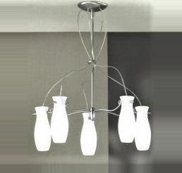 AK1178.85.6 luster 5x40W/G9, d60cm, matny nikel/opal.sklo, Made in Italy