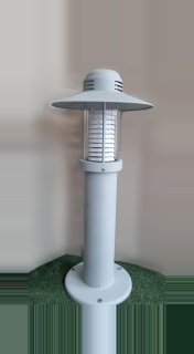 Stĺpikové svietidlo Kolarz FUTURA COLOR - GA.95013/E20 GRS, 1×100W/E27, IP54, v 75 cm, sivá/číry akryl
