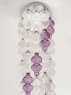 Stropné svietidlo AI LATI ONDA - LON1500+30glass, +30ks sklo komponent, 5×4W/LED/2900K/2100lm, d 33 cm + 30glass LON0501-0520, Handmade in Italy