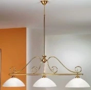 AK1245.83.8 zavesne svietidlo, Retro design 3x60W/E27, s138cm, mosadz/alabastrove sklo