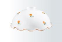 Tienidlo Kolarz NONNA - 731.G94, d 30 cm, matné sklo/oranžový volánik+oranžové margarétky