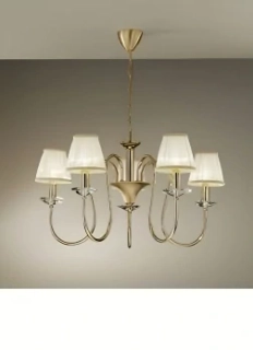 Luster Kolarz LA FENICE - 0112.85.3.KpT, 5×60W/E14, d 75 cm, zlátené 24 karat GOLD/Pure krištáľové číry