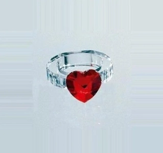 AK1WE.8710 crystaldecor KRUH NA SERVITKY s cervenym srdieckom