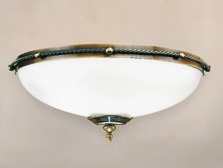 Nástenné svietidlo Kolarz ESTORIL - 279/A, Windsor štýl, 2×60W/E27, v16×41 cm, antická mosadz/opálové sklo