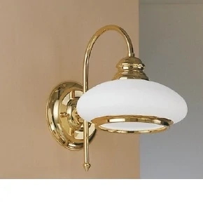 AK1298.60 nastenne svietidlo, Windsor style 1x60W/E27, v33cm, zlatene 24 karat GOLD /opal.sklo