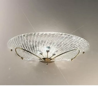 AK10118.61.GA.KpT nastenne svietidlo 1x150W/R7s, v10x40cm, anticka zlata/Pure kristal ciry / Murano Glass