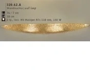 AK1320.62.A nastenne svietidlo 2x150W/R7s, v7x76cm, Murano sklo jantar, Handmade in Italy