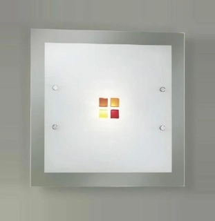 AK1A55.50/multi stropne svietidlo 1x150W/R7s, 50x50cm, chrom/Murano dekor.farebna