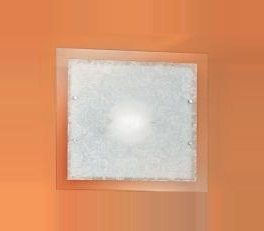 AK1A52.41 stropne svietidlo 1x26W/G24d-3, 40x40cm, chrom/dekor.sklo