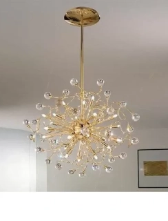 AK11113.824.3.SsT zavesne svietidlo 24x25W/G9, d73cm, zlatene 24 karat GOLD /Swarovski-Strass kristal ciry, Handmade in Italy