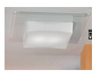 AK1U325.13 stropne svietidlo 2x40W/E14, 40x40cm, cire-matne sklo/opal.sklo