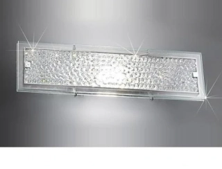 AK10323.61S.5.41.KpT nastenne svietidlo 1x100W/R7s, s40cm, chrom/cire sklo/Pure kristal, Handmade in Italy