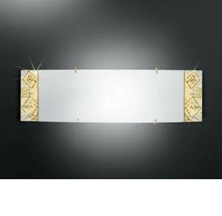 AK10335.61S.3.41 nastenne svietidlo 1x120W/(R7s 78mm), s40cm, zlat.24 karat GOLD /dekoracia/matne sklo, Handmade in Italy - rucna malba na skle