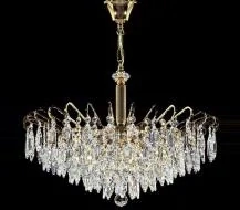 AK1C311.86/60 luster 6x40W/E27, d60cm, zlatene 24 karat GOLD /Swarovski-Spectra kristal ciry