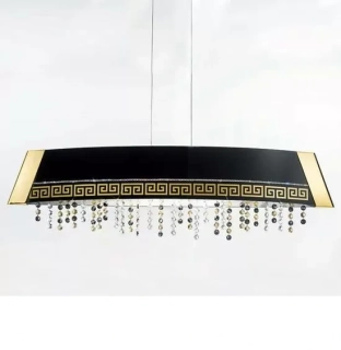 AK10379.31L.3.Bk zavesne svietidlo 1x200W/R7s, s90cm, 24 karat GOLD /cier.sklo+Swar.ovesky 0295.KIT