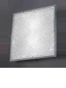 AK10323.UQ52.5.KpT stropne svietidlo 2x120W/R7s, 50x50cm, chrom/cire sklo/Pure kristal, Handmade in Italy