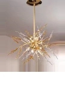 AK11108.812.3.TA luster 12x25W/G9, d70cm, zlatene 24 karat GOLD /Murano cira-jantar, Handmade in Italy