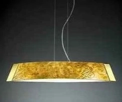AK12295.31S.3/me30 zavesne svietidlo 13W/LED, s70cm, zlatene 24 karat GOLD /medici gold, Handmade in Italy - rucna malba na skle
