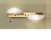 AK1163.62.7 nastenne svietidlo 2x40W/G9, s42cm, matna mosadz/cire-matne sklo+stmievac