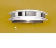 AK1163.61.6 nastenne svietidlo 1x40W/G9, d20cm, matny nikel/cire-matne sklo