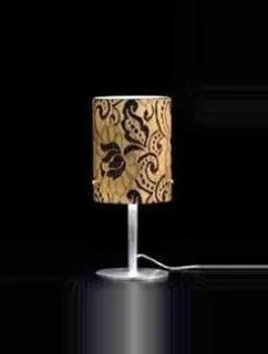 AL1482/LP.SI.BG stolne svietidlo 1x60W/E14, v28cm, platkove striebro/triplex black-gold