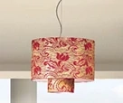 AL1480/S48.GO.RG zavesne svietidlo 3x75W/G9+1x100W/E27, d48cm, platkove zlato/triplex red-gold