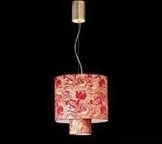 AL1480/S30.GO.RG zavesne svietidlo 3x75W/G9+1x60W/E14, d30cm, platkove zlato/triplex red-gold