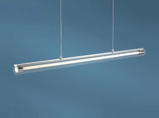 AM12650/1 zavesne svietidlo 1x28W/G5, s120cm, chrom/cire sklo