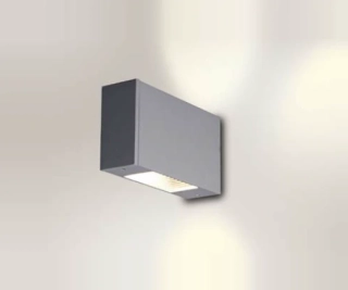 AM1643T23 nastenne svietidlo 2x3W/LED/3100K, s14cm, seda ocel