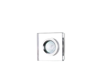 AM19901 White podhladove svietidlo 1x35W/GU5,3, 9x9cm, fixne, chrom/hlinik/cire sklo
