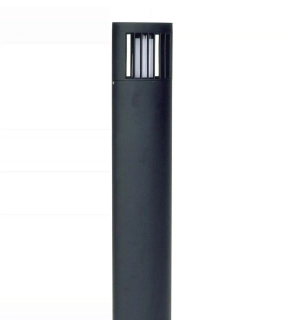 AB146785/06 exterier.stlpikove svietidlo 1x11W/E27, IP23, v100cm, hlinik/cierna/matny akryl