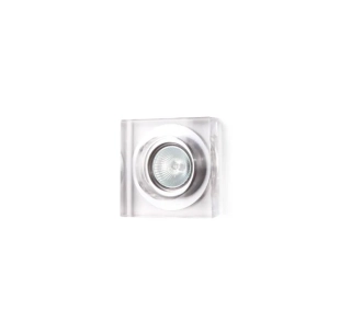 AM19916 White podhladove svietidlo 1x35W/GU5,3, 10x10cm, fixne, chrom/hlinik/cire sklo