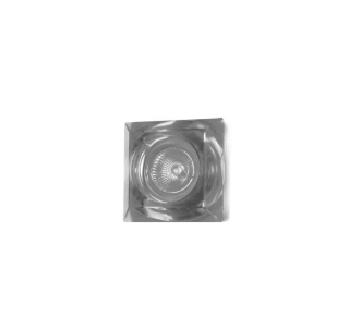 AM19927 White podhladove svietidlo 1x35W/GU5,3, 9x9cm, fixne, chrom/hlinik/cire sklo
