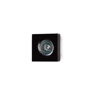 AM19941 Black podhladove svietidlo 1x35W/GU5,3, 10x10cm, fixne, hlinik/cierne sklo